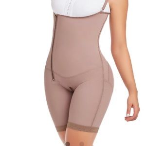 High compression strapless mid-leg girdle
